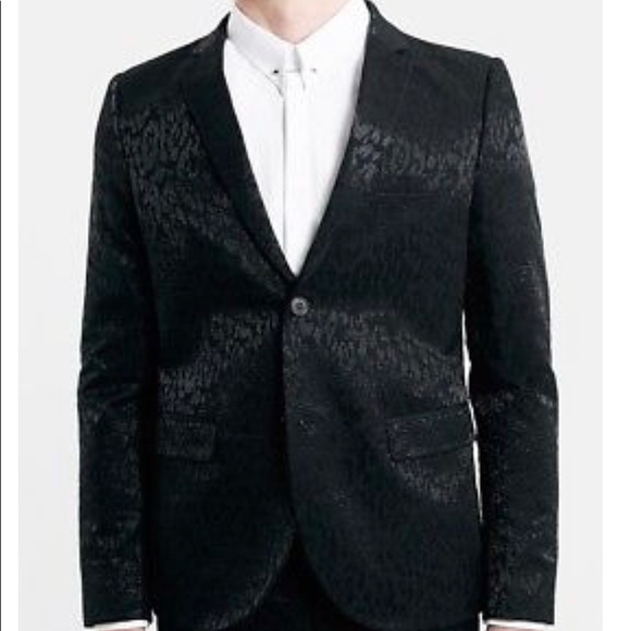 topman black blazer